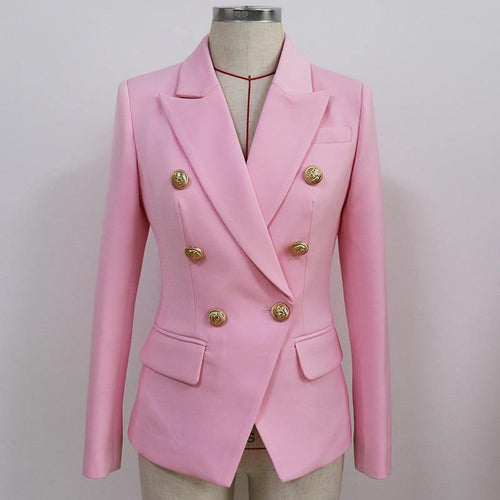 DOUBLE-BREASTED BLAZER IN PINK - Abundance Boutique