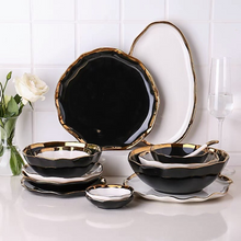 Load image into Gallery viewer, Nora Black White Luxury Dinnerware Set
