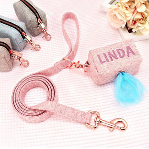 Personalized Dog Garbage Bag and Leash Set
