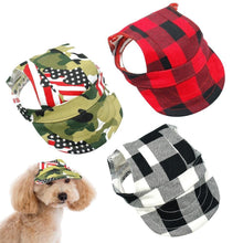 Load image into Gallery viewer, Plaid Summer Dog Baseball Cap
