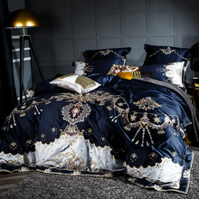 Charger l&#39;image dans la galerie, Bluebell Egyptian Cotton Luxury Duvet Cover Set
