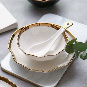 Nora Black White Luxury Dinnerware Set