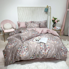 Charger l&#39;image dans la galerie, Amelia Leaf Floral Egyptian Cotton Duvet Cover Set
