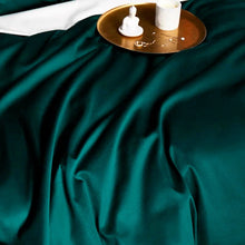 Load image into Gallery viewer, Leila Green Embroidered Edge Egyptian Cotton Duvet Cover Set
