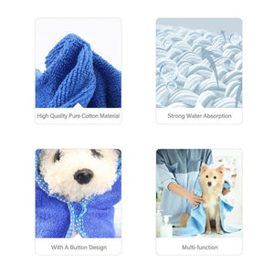 Cute Animal-Themed Pet Bathrobe