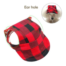 Load image into Gallery viewer, Plaid Summer Dog Baseball Cap
