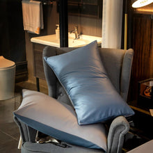 Load image into Gallery viewer, Shemir Sky Blue Silver Reversible Egyptian Cotton Duvet Cover Set
