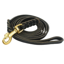 Load image into Gallery viewer, Leather Braided Dog Leash

