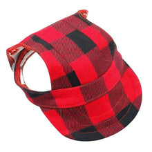Load image into Gallery viewer, Plaid Summer Dog Baseball Cap

