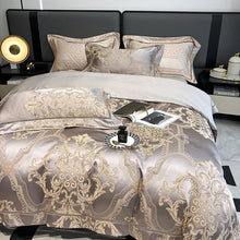 Load image into Gallery viewer, Serenity Cotton Satin Jacquard Duvet Cover Set
