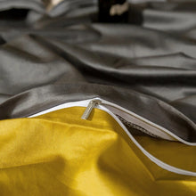 Load image into Gallery viewer, Shemir Grey Gold Reversible Egyptian Cotton Duvet Cover Set
