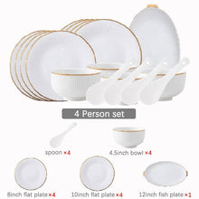 Load image into Gallery viewer, Ocula White Luxury Dinnerware Set
