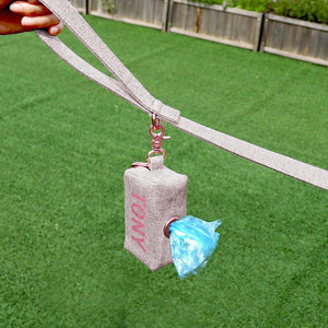 Personalized Dog Garbage Bag and Leash Set