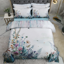 Load image into Gallery viewer, Gianna Light Gray Egyptian Cotton Duvet Cover Set
