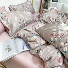 Charger l&#39;image dans la galerie, Amelia Leaf Floral Egyptian Cotton Duvet Cover Set

