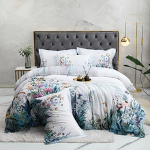 Load image into Gallery viewer, Gianna Light Gray Egyptian Cotton Duvet Cover Set

