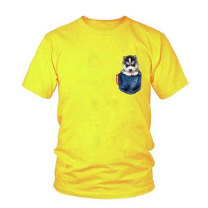 Husky Dog T-Shirt Men