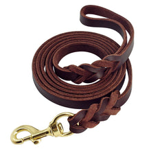 Load image into Gallery viewer, Leather Braided Dog Leash
