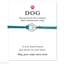 Cargar imagen en el visor de la galería, &#39;Dog&#39; Silver Bracelet Card
