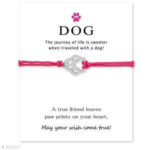 'Dog' Silver Bracelet Card