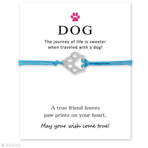 'Dog' Silver Bracelet Card