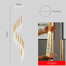 Load image into Gallery viewer, Mya Linear Copper And Crystal Strand Chandelier
