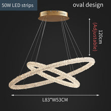 Load image into Gallery viewer, Jillian Sculptural LED Three Tier Crystal Chandelier
