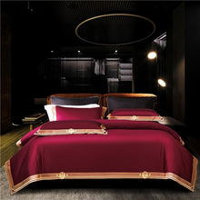 Charger l&#39;image dans la galerie, Anahi Embroidered Motif Border Egyptian Cotton Duvet Cover Set
