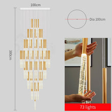 Load image into Gallery viewer, Mya Linear Copper And Crystal Strand Chandelier
