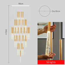 Load image into Gallery viewer, Mya Linear Copper And Crystal Strand Chandelier
