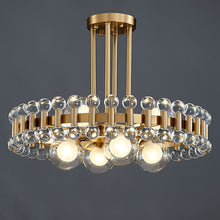 Charger l&#39;image dans la galerie, Bailey Colorful Gem And Crystal Two Tier Round Chandelier
