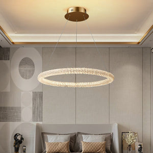 Jillian Sculptural LED Three Tier Crystal Chandelier