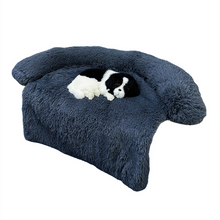 Load image into Gallery viewer, Washable Pet Sofa Couch Dog Bed Calming Blanket Bed
