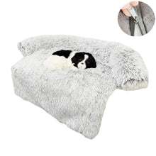 Load image into Gallery viewer, Washable Pet Sofa Couch Dog Bed Calming Blanket Bed

