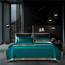Charger l&#39;image dans la galerie, Anahi Embroidered Motif Border Egyptian Cotton Duvet Cover Set
