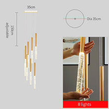 Load image into Gallery viewer, Mya Linear Copper And Crystal Strand Chandelier
