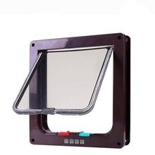 Load image into Gallery viewer, Cat 4 Way Flap Plastic Security Lock Dog Cat Door Gate
