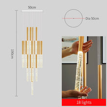 Load image into Gallery viewer, Mya Linear Copper And Crystal Strand Chandelier
