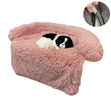 Load image into Gallery viewer, Washable Pet Sofa Couch Dog Bed Calming Blanket Bed
