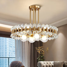 Charger l&#39;image dans la galerie, Bailey Colorful Gem And Crystal Two Tier Round Chandelier

