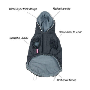 Waterproof Dog Winter Fleece Jacket