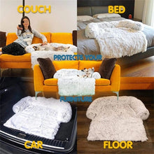 Load image into Gallery viewer, Washable Pet Sofa Couch Dog Bed Calming Blanket Bed
