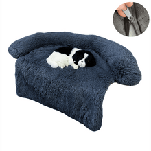 Load image into Gallery viewer, Washable Pet Sofa Couch Dog Bed Calming Blanket Bed
