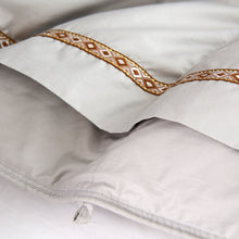Load image into Gallery viewer, Taavi Embellished Border Quilted Cotton Goose Down Comforter
