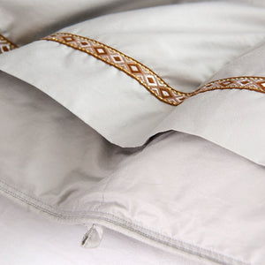 Taavi Embellished Border Quilted Cotton Goose Down Comforter