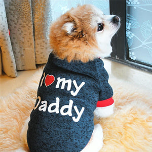 "I Love My Daddy/Mommy" Dog Autumn Sweatshirt