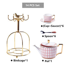 Charger l&#39;image dans la galerie, Arkanola Gold Inlay Porcelain Bone China Tea/Coffee Set
