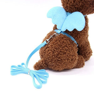 Cute Dog Angel Wings Harness Adjustable Leash
