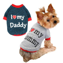 Cargar imagen en el visor de la galería, &quot;I Love My Daddy/Mommy&quot; Dog Autumn Sweatshirt
