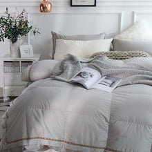 Load image into Gallery viewer, Taavi Embellished Border Quilted Cotton Goose Down Comforter

